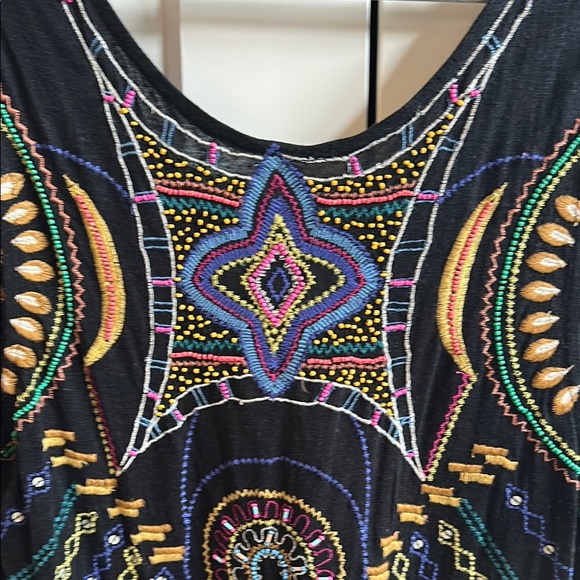 Embroidered Black beach cover up - Picture 5 of 5